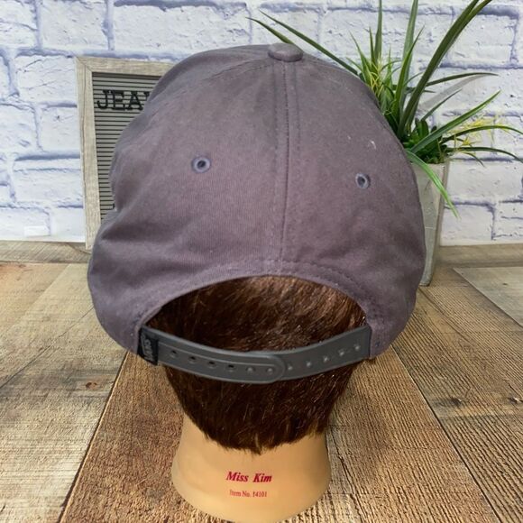 VANS Men's Drop V Snap Back Hat Cap Grey Black Embroidered Logo Adjustable - Picture 3 of 9